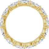 14K Gold Oval Lab-Grown Diamond Eternity Band – 5x3 mm Stones - Yellow Gold - view 2
