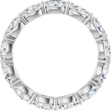 Platinum Oval Lab-Grown Diamond Eternity Band – 5x3 mm Stones - view 2