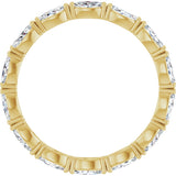 14K Gold Marquise Lab-Grown Diamond Eternity Band – 4.3x2.25 mm Stones - Yellow Gold - view 2