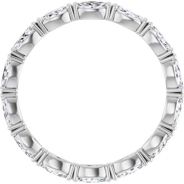 Platinum Marquise Lab-Grown Diamond Eternity Band – 4.3x2.25 mm Stones - view 2