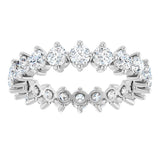 Platinum Round Lab-Grown Diamond Eternity Band – 3 mm Stones - view 3