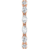 14K Gold Marquise Lab-Grown Diamond Eternity Band – 4.3x2.25 mm Stones - Rose Gold - view 4
