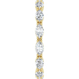 14K Gold Marquise Lab-Grown Diamond Eternity Band – 4.3x2.25 mm Stones - Yellow Gold - view 4