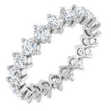 Platinum Round Lab-Grown Diamond Eternity Band – 3 mm Stones