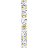 14K Gold Oval Lab-Grown Diamond Eternity Band – 5x3 mm Stones - Yellow Gold - view 4