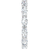 Platinum Oval Lab-Grown Diamond Eternity Band – 5x3 mm Stones - view 4