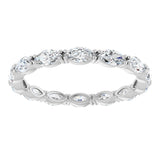 Platinum Marquise Lab-Grown Diamond Eternity Band – 4.3x2.25 mm Stones - view 3