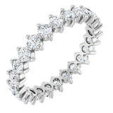 Platinum Round Lab-Grown Diamond Eternity Band – 2.5 mm Stones