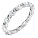 Platinum Marquise Natural Diamond Eternity Band – 4.5x2.5 mm Stones