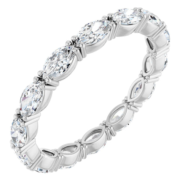 Platinum Marquise Lab-Grown Diamond Eternity Band – 4.5x2.5 mm Stones