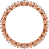 14K Gold Round Lab-Grown Diamond Eternity Band – 2.8 mm Stones - Rose Gold - view 2