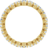 14K Gold Round Lab-Grown Diamond Eternity Band – 2.8 mm Stones - Yellow Gold - view 2