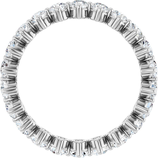 Platinum Round Lab-Grown Diamond Eternity Band – 2.8 mm Stones - view 2