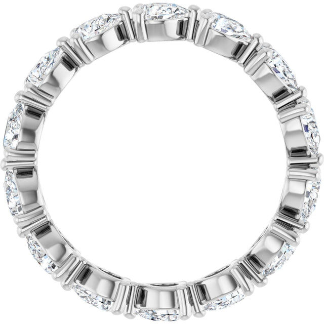 Platinum Pear Lab-Grown Diamond Eternity Band – 4x3 mm Stones - view 2