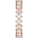 14K Gold Round Lab-Grown Diamond Eternity Band – 2.8 mm Stones - Rose Gold - view 4