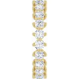 14K Gold Round Lab-Grown Diamond Eternity Band – 2.8 mm Stones - Yellow Gold - view 4