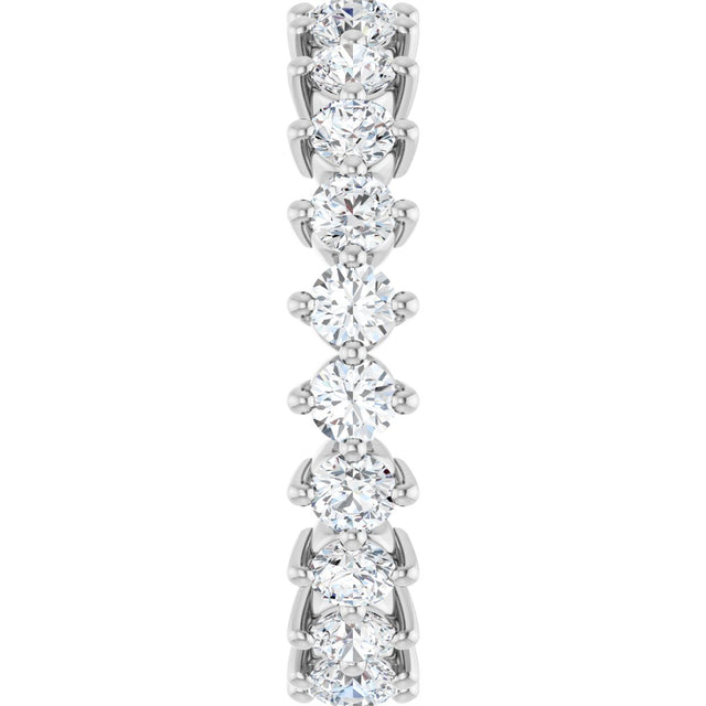 Platinum Round Lab-Grown Diamond Eternity Band – 2.8 mm Stones - view 4