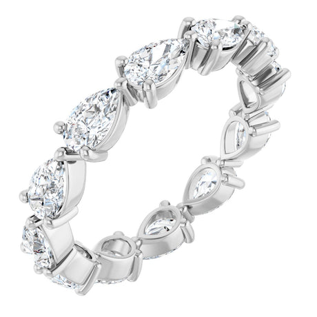 Platinum Pear Lab-Grown Diamond Eternity Band – 5x3 mm Stones