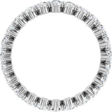 Platinum Round Lab-Grown Diamond Eternity Band – 2.5 mm Stones - view 2