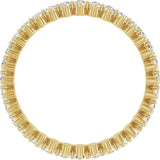 14K Gold Round Lab-Grown Diamond Eternity Band – 1.7 mm Stones - Yellow Gold - view 2