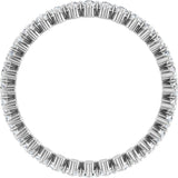 Platinum Round Lab-Grown Diamond Eternity Band – 1.7 mm Stones - view 2