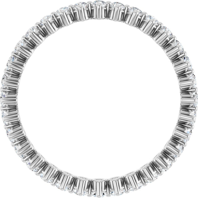 Platinum Round Lab-Grown Diamond Eternity Band – 1.7 mm Stones - view 2