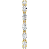 14K Gold Marquise Lab-Grown Diamond Eternity Band – 4x2 mm Stones - Yellow Gold - view 4