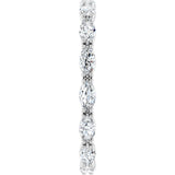 14K Gold Marquise Lab-Grown Diamond Eternity Band – 4x2 mm Stones - White Gold - view 4