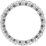 Platinum Round Lab-Grown Diamond Eternity Band – 3 mm Stones - view 2