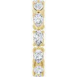 14K Gold Pear Natural Diamond Eternity Band – 5x3 mm Stones - Yellow Gold - view 4