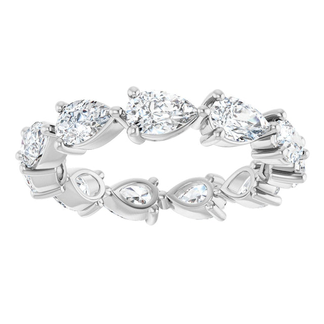 Platinum Pear Lab-Grown Diamond Eternity Band – 5.5x3.5 mm Stones - view 3