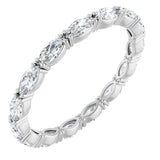 Platinum Marquise Lab-Grown Diamond Eternity Band – 4x2 mm Stones