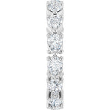 Platinum Pear Lab-Grown Diamond Eternity Band – 4x3 mm Stones - view 4