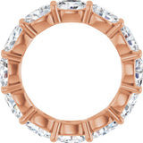 14K Gold Oval Lab-Grown Diamond Eternity Band – 6x4 mm Stones - Rose Gold - view 2