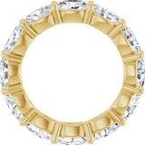 14K Gold Oval Lab-Grown Diamond Eternity Band – 6x4 mm Stones - Yellow Gold - view 2