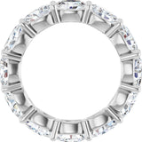 Platinum Oval Natural Diamond Eternity Band – 6x4 mm Stones - view 2