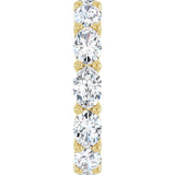 14K Gold Oval Lab-Grown Diamond Eternity Band – 6x4 mm Stones - Yellow Gold - view 4