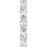 Platinum Oval Natural Diamond Eternity Band – 6x4 mm Stones - view 4