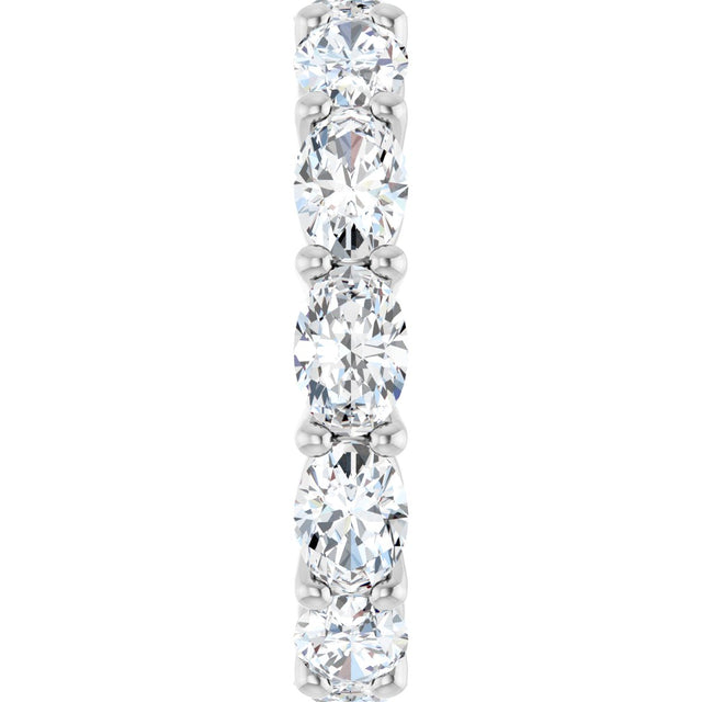 Platinum Oval Lab-Grown Diamond Eternity Band – 6x4 mm Stones - view 4