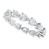 Platinum Pear Lab-Grown Diamond Eternity Band – 4x3 mm Stones - view 5