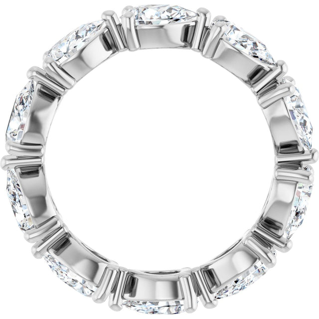 Platinum Pear Lab-Grown Diamond Eternity Band – 6x4 mm Stones - view 2