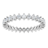 Platinum Round Lab-Grown Diamond Eternity Band – 2 mm Stones - view 3