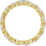 14K Gold Marquise Natural Diamond Eternity Band – 4.5x2.5 mm Stones - Yellow Gold - view 2