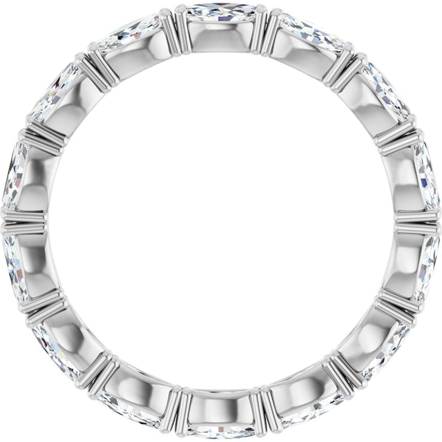 Platinum Marquise Natural Diamond Eternity Band – 4.5x2.5 mm Stones - view 2