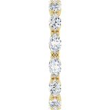 14K Gold Marquise Lab-Grown Diamond Eternity Band – 4.5x2.5 mm Stones - Yellow Gold - view 4