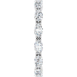 Platinum Marquise Natural Diamond Eternity Band – 4.5x2.5 mm Stones - view 4