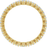 14K Gold Round Lab-Grown Diamond Eternity Band – 2 mm Stones - Yellow Gold - view 2