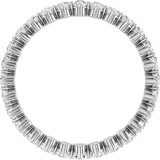 Platinum Round Lab-Grown Diamond Eternity Band – 2 mm Stones - view 2
