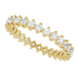 14K Gold Round Lab-Grown Diamond Eternity Band – 2 mm Stones - Yellow Gold - view 5