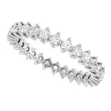 Platinum Round Lab-Grown Diamond Eternity Band – 2 mm Stones - view 5